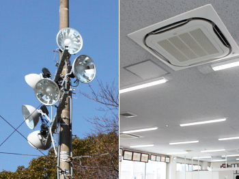 屋外の照明だけでなく所内のLEDや空調も更新、その結果、電気使用量が半分ぐらいになった